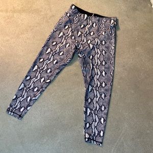 Adam Selman Sport French Cut Leggings in Python XL